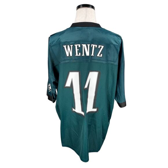 NFLPA Pro Line Philadelphia Eagles Carson Wentz Jersey Mens 2XL XXL Green New - Picture 2 of 11